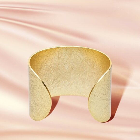 Gold Hammered Cuff - Picture 1 of 4